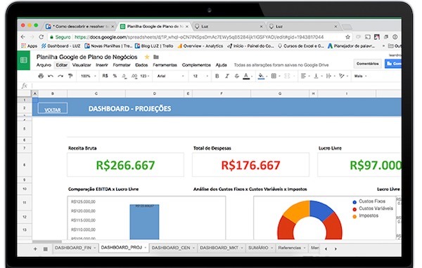 business plan template excel portugues